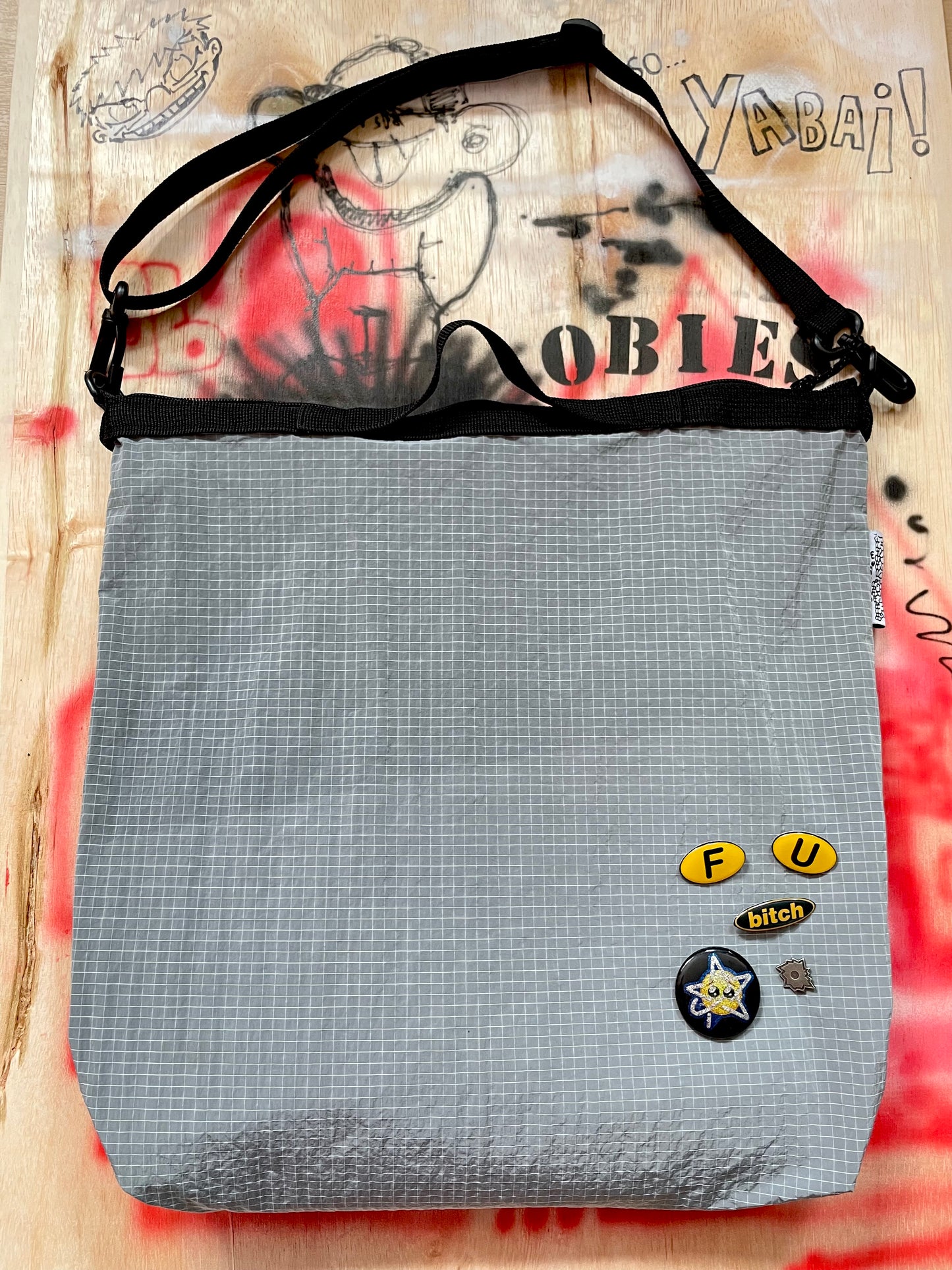 Weirdgarms WH - Nylon Crinkle Side Bag (Grey)