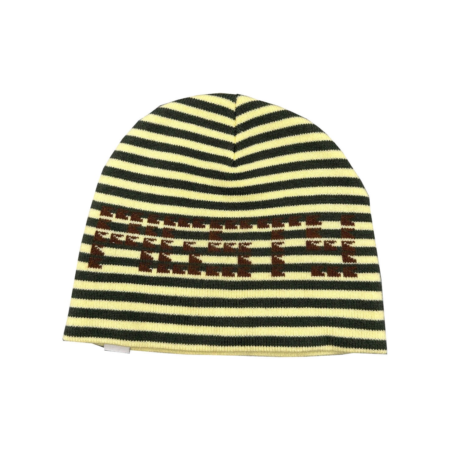 Pigsty - Striped Studded Logo Beanie