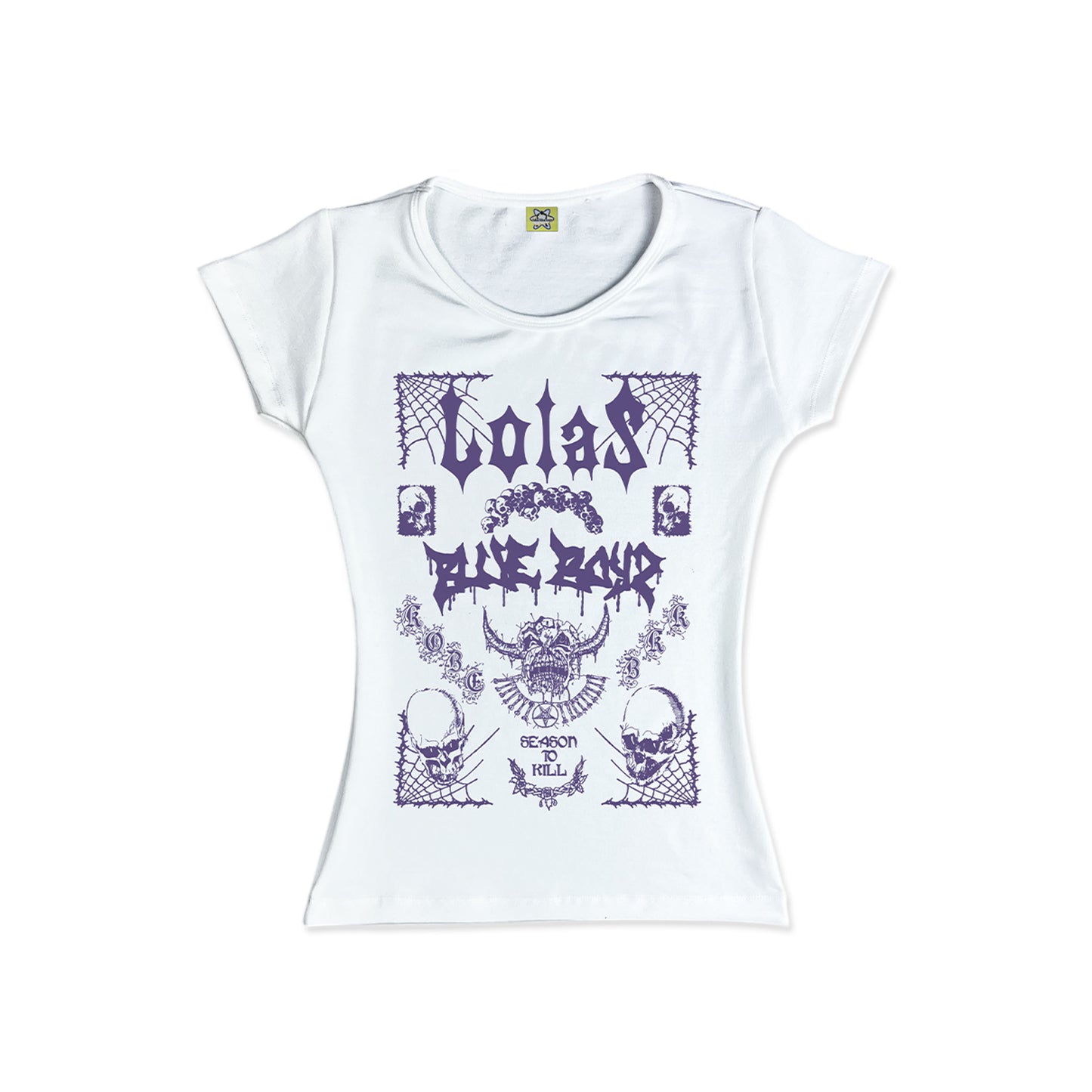 Blue Boyz x Lolas - 'Season 2 Kill' Baby Tee (WHITE)