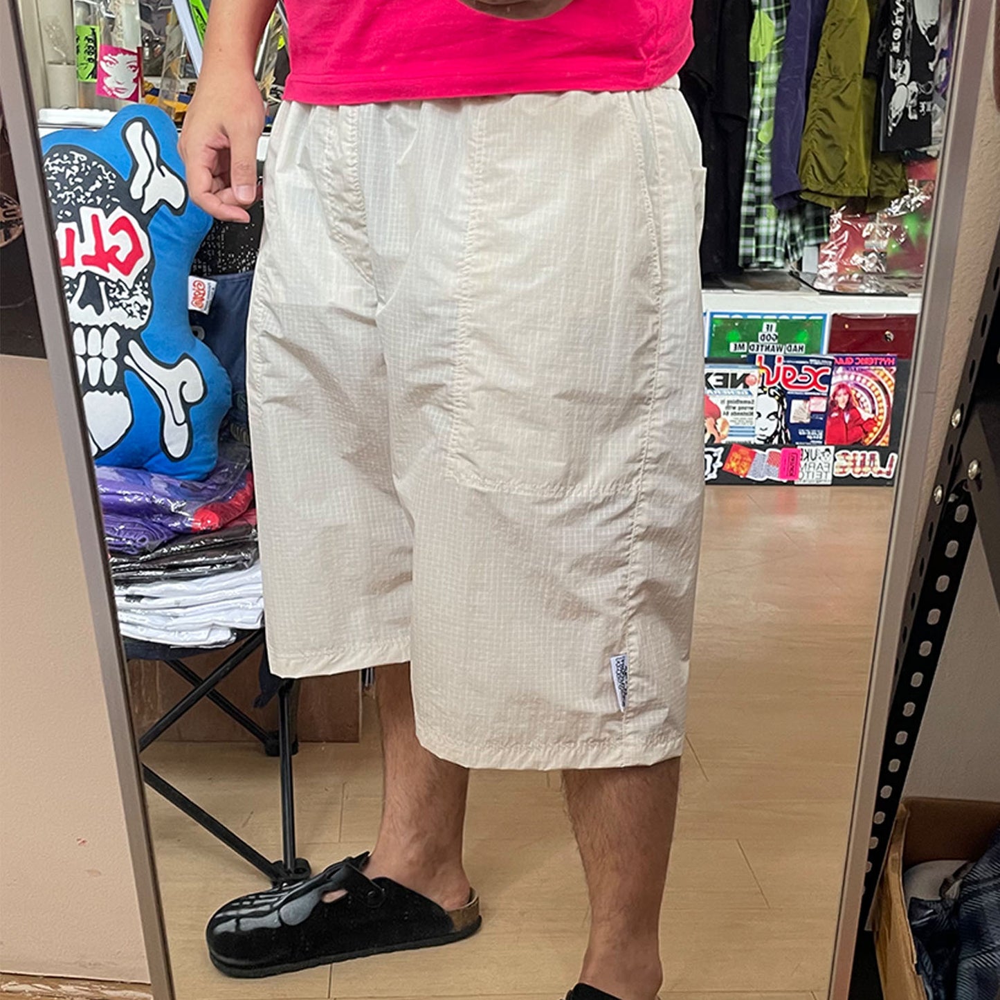 Weirdgarms - Nylon Pants Cream/White