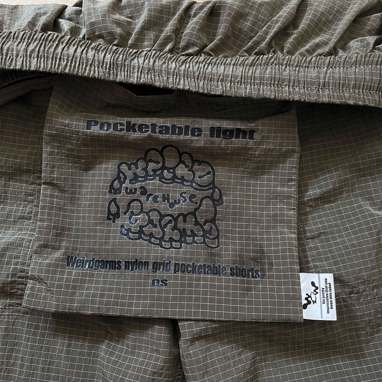 Weirdgarms - Nylon Short Army Big Grid
