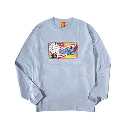 Glue x Corner Books - Bookworms Big Silhouette Longsleeve (Light Blue)