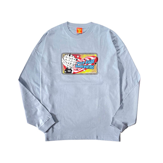 Glue x Corner Books - Bookworms Big Silhouette Longsleeve (Light Blue)