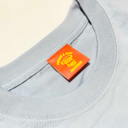 Glue x Corner Books - Bookworms Big Silhouette Longsleeve (Light Blue)