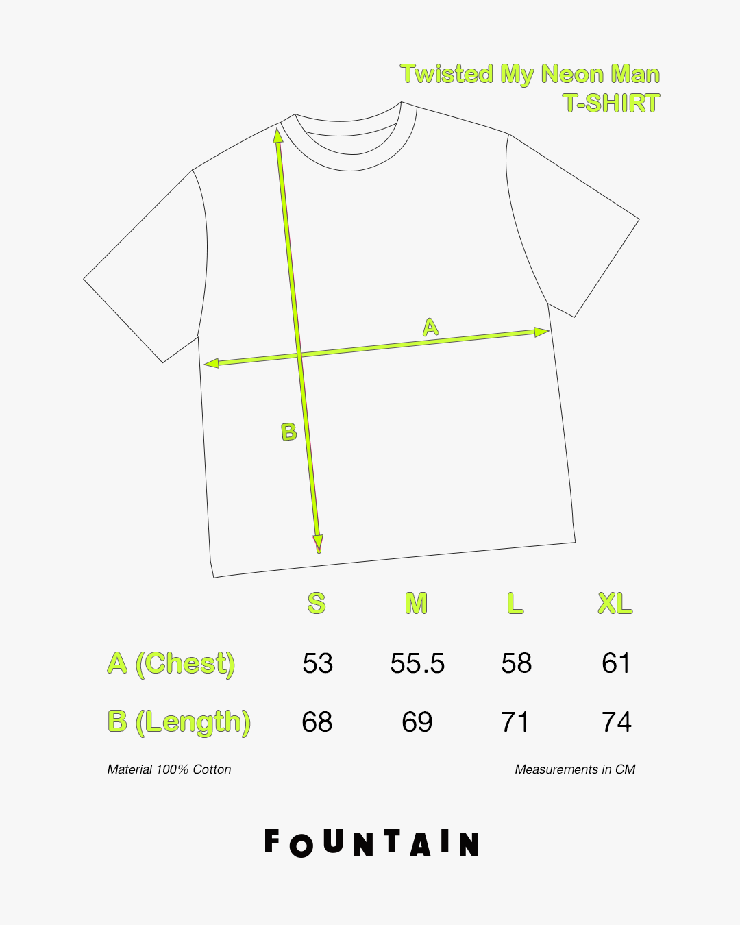 Fountain - Twisted My Neon Man T-shirt