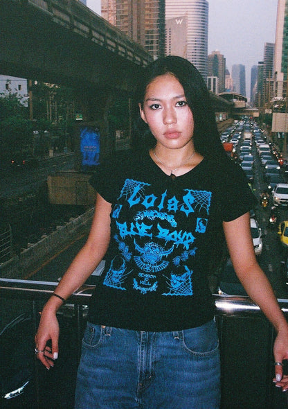 Blue Boyz x Lolas - 'Season 2 Kill' Baby Tee (BLACK)