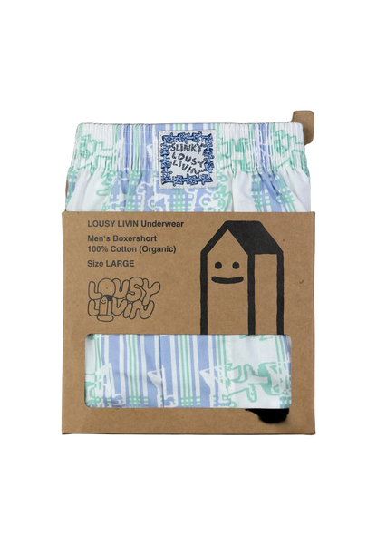 Lousy Livin & Slinky Boxershort - White/Plaid
