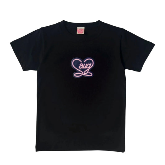LAUG LOVE LAUG BABY TEE BLACK